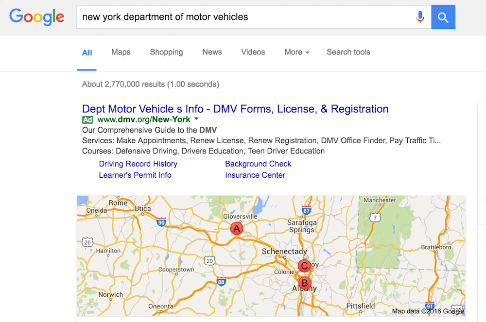 google dmv
