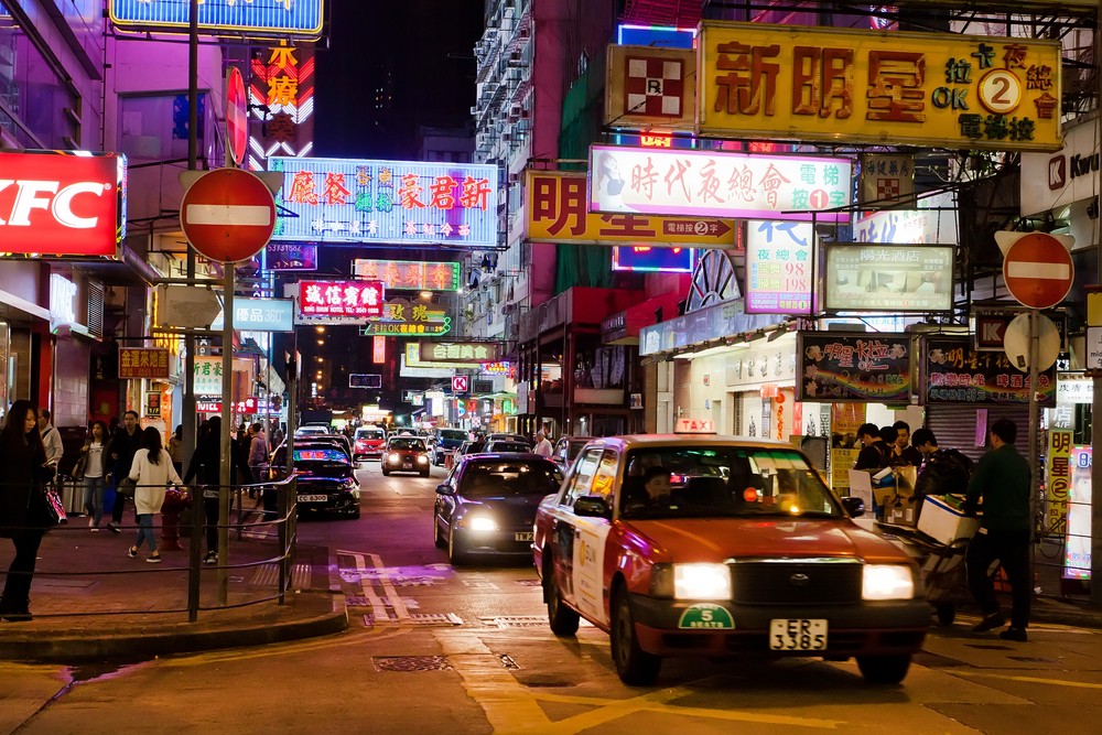 busy hong kong street